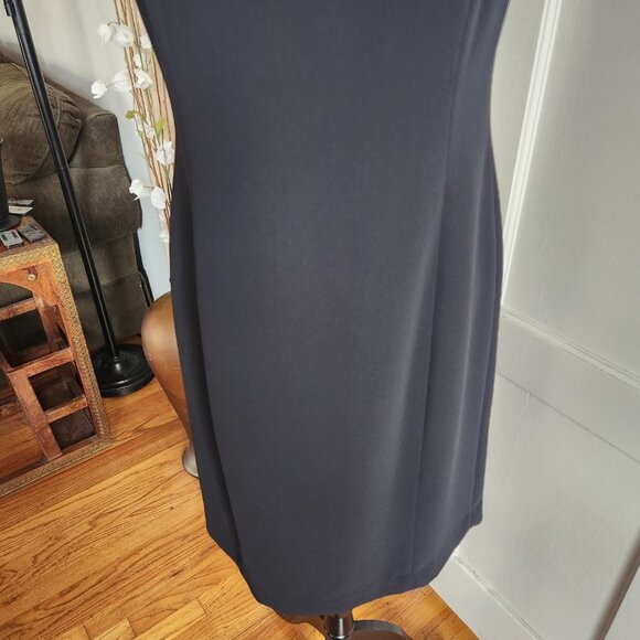 Jones New York Black Cocktail Dress with Embroidered Netting Sz 8 - Picture 3 of 8